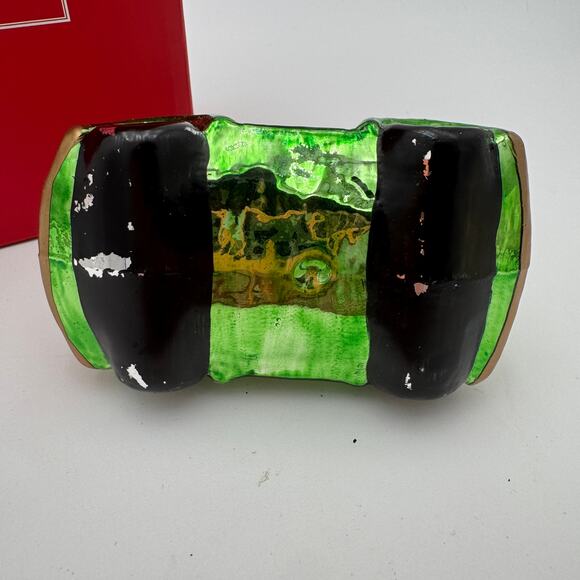 Lenox Ornament Glass Green Car 5 inch - Picture 7 of 9